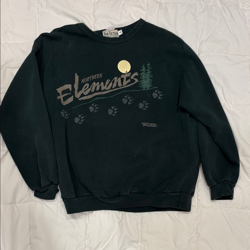 80s Vintage Dark Green Sweater